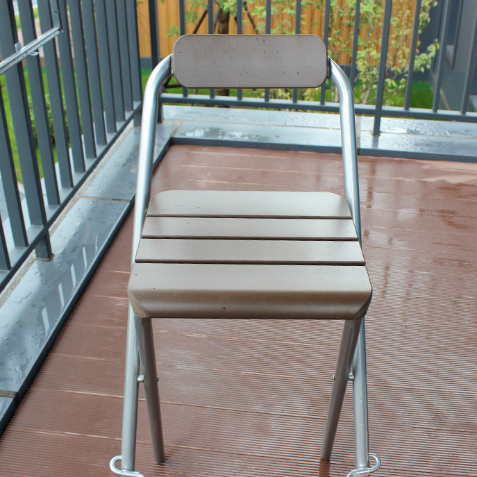 Modern Backrest Folding Counter Stool Steel Living Room Bar Stool with Footrest Clearhalo 'Bar Furniture' 'Bar Stools' 'bar_stools' 'furniture_bar_stools' 'Kitchen & Dining Furniture' 'kitchen&dining_furn' 'kitchen' 'kitchen_furn' Furniture' 4183677