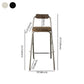 Modern Backrest Folding Counter Stool Steel Living Room Bar Stool with Footrest Clearhalo 'Bar Furniture' 'Bar Stools' 'bar_stools' 'furniture_bar_stools' 'Kitchen & Dining Furniture' 'kitchen&dining_furn' 'kitchen' 'kitchen_furn' Furniture' 4183681