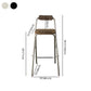 Modern Backrest Folding Counter Stool Steel Living Room Bar Stool with Footrest Clearhalo 'Bar Furniture' 'Bar Stools' 'bar_stools' 'furniture_bar_stools' 'Kitchen & Dining Furniture' 'kitchen&dining_furn' 'kitchen' 'kitchen_furn' Furniture' 4183682