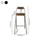 Modern Backrest Folding Counter Stool Steel Living Room Bar Stool with Footrest Clearhalo 'Bar Furniture' 'Bar Stools' 'bar_stools' 'furniture_bar_stools' 'Kitchen & Dining Furniture' 'kitchen&dining_furn' 'kitchen' 'kitchen_furn' Furniture' 4183683