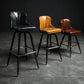 Arm Less Modern Bar Stool Footrest Leather Coffee Shop Bucket Counter Stool Clearhalo 'Bar Furniture' 'Bar Stools' 'bar_stools' 'furniture_bar_stools' 'Kitchen & Dining Furniture' 'kitchen&dining_furn' 'kitchen' 'kitchen_furn' Furniture' 4183689