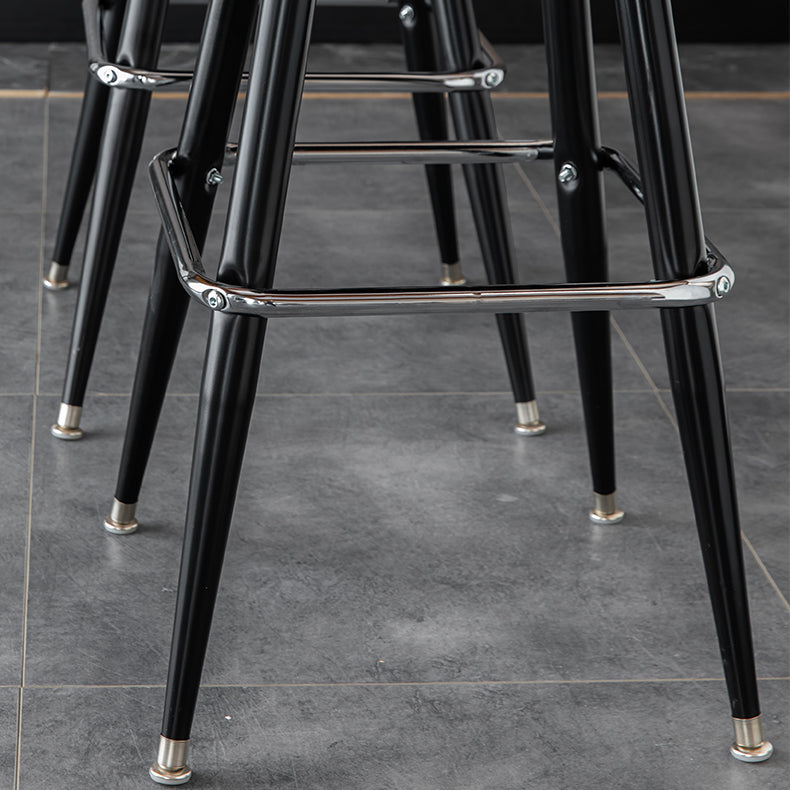 Arm Less Modern Bar Stool Footrest Leather Coffee Shop Bucket Counter Stool Clearhalo 'Bar Furniture' 'Bar Stools' 'bar_stools' 'furniture_bar_stools' 'Kitchen & Dining Furniture' 'kitchen&dining_furn' 'kitchen' 'kitchen_furn' Furniture' 4183696