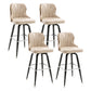 Arm Less Modern Bar Stool Footrest Leather Coffee Shop Bucket Counter Stool Ivory Set of 4 Clearhalo 'Bar Furniture' 'Bar Stools' 'bar_stools' 'furniture_bar_stools' 'Kitchen & Dining Furniture' 'kitchen&dining_furn' 'kitchen' 'kitchen_furn' Furniture' 4183711