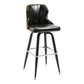 Arm Less Modern Bar Stool Footrest Leather Coffee Shop Bucket Counter Stool Black 1 Piece Clearhalo 'Bar Furniture' 'Bar Stools' 'bar_stools' 'furniture_bar_stools' 'Kitchen & Dining Furniture' 'kitchen&dining_furn' 'kitchen' 'kitchen_furn' Furniture' 4183715