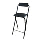 Modern Backrest Folding Counter Stool Iron Balcony Bar Stool with Footrest Black 1 Piece Clearhalo 'Bar Furniture' 'Bar Stools' 'bar_stools' 'furn' 'furn_bar_stools' 'furniture_bar_stools' 'Kitchen & Dining Furniture' 'kitchen&dining_furn' 'kitchen' 'kitchen_furn' Furniture' 4183731