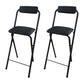 Modern Backrest Folding Counter Stool Iron Balcony Bar Stool with Footrest Black 2 Piece Set Clearhalo 'Bar Furniture' 'Bar Stools' 'bar_stools' 'furn' 'furn_bar_stools' 'furniture_bar_stools' 'Kitchen & Dining Furniture' 'kitchen&dining_furn' 'kitchen' 'kitchen_furn' Furniture' 4183732