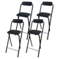 Modern Backrest Folding Counter Stool Iron Balcony Bar Stool with Footrest Black 4 Piece Set Clearhalo 'Bar Furniture' 'Bar Stools' 'bar_stools' 'furn' 'furn_bar_stools' 'furniture_bar_stools' 'Kitchen & Dining Furniture' 'kitchen&dining_furn' 'kitchen' 'kitchen_furn' Furniture' 4183734