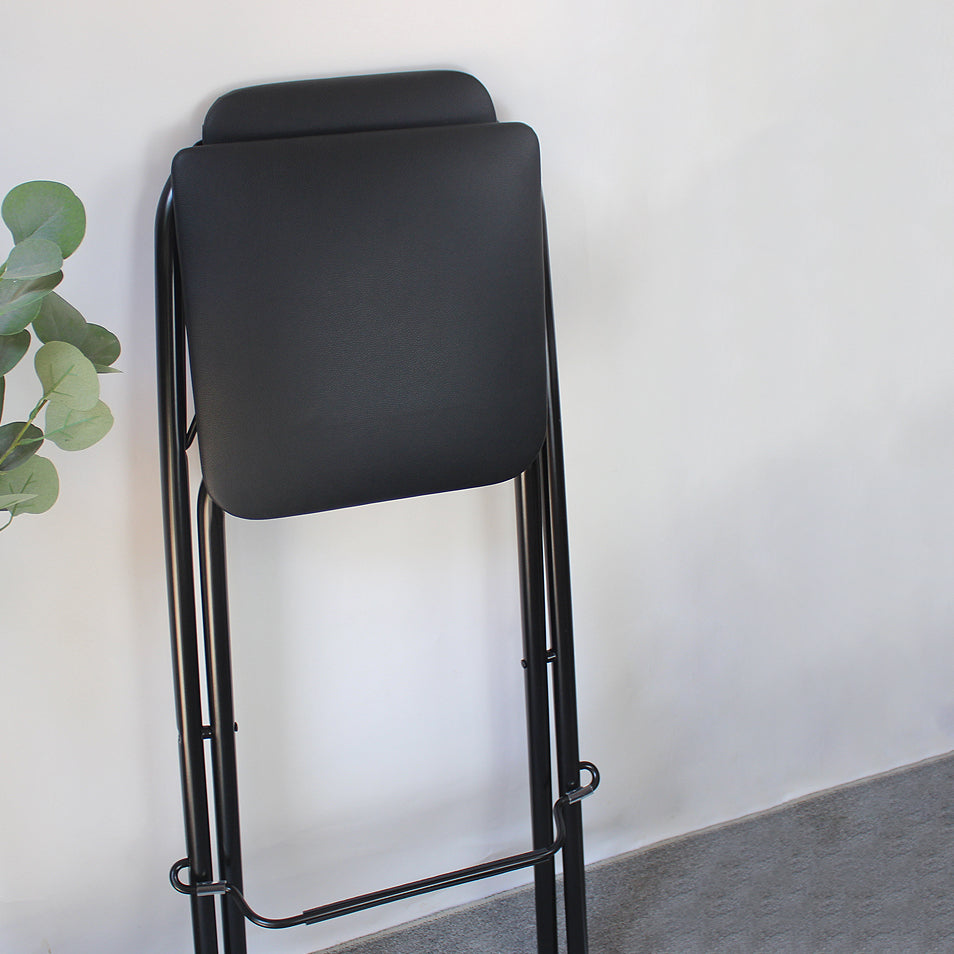 Modern Backrest Folding Counter Stool Iron Balcony Bar Stool with Footrest Clearhalo 'Bar Furniture' 'Bar Stools' 'bar_stools' 'furn' 'furn_bar_stools' 'furniture_bar_stools' 'Kitchen & Dining Furniture' 'kitchen&dining_furn' 'kitchen' 'kitchen_furn' Furniture' 4183735