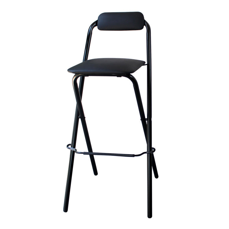Modern Backrest Folding Counter Stool Iron Balcony Bar Stool with Footrest Clearhalo 'Bar Furniture' 'Bar Stools' 'bar_stools' 'furn' 'furn_bar_stools' 'furniture_bar_stools' 'Kitchen & Dining Furniture' 'kitchen&dining_furn' 'kitchen' 'kitchen_furn' Furniture' 4183738