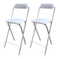 Modern Backrest Folding Counter Stool Iron Balcony Bar Stool with Footrest White 2 Piece Set Clearhalo 'Bar Furniture' 'Bar Stools' 'bar_stools' 'furn' 'furn_bar_stools' 'furniture_bar_stools' 'Kitchen & Dining Furniture' 'kitchen&dining_furn' 'kitchen' 'kitchen_furn' Furniture' 4183739