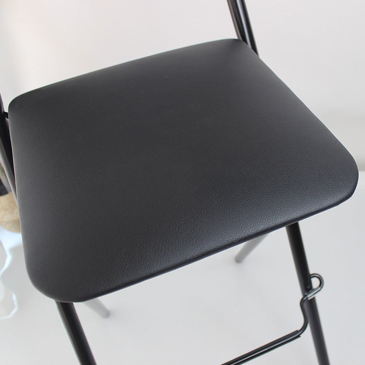 Modern Backrest Folding Counter Stool Iron Balcony Bar Stool with Footrest Clearhalo 'Bar Furniture' 'Bar Stools' 'bar_stools' 'furn' 'furn_bar_stools' 'furniture_bar_stools' 'Kitchen & Dining Furniture' 'kitchen&dining_furn' 'kitchen' 'kitchen_furn' Furniture' 4183744