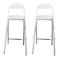 Modern Backrest Folding Counter Stool Iron Balcony Bar Stool with Footrest White 2 Piece Set Clearhalo 'Bar Furniture' 'Bar Stools' 'bar_stools' 'furn' 'furn_bar_stools' 'furniture_bar_stools' 'Kitchen & Dining Furniture' 'kitchen&dining_furn' 'kitchen' 'kitchen_furn' Furniture' 4183745