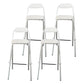 Modern Backrest Folding Counter Stool Iron Balcony Bar Stool with Footrest White 4 Piece Set Clearhalo 'Bar Furniture' 'Bar Stools' 'bar_stools' 'furn' 'furn_bar_stools' 'furniture_bar_stools' 'Kitchen & Dining Furniture' 'kitchen&dining_furn' 'kitchen' 'kitchen_furn' Furniture' 4183747