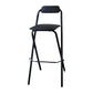 Modern Backrest Folding Counter Stool Iron Balcony Bar Stool with Footrest Black 1 Piece Clearhalo 'Bar Furniture' 'Bar Stools' 'bar_stools' 'furn' 'furn_bar_stools' 'furniture_bar_stools' 'Kitchen & Dining Furniture' 'kitchen&dining_furn' 'kitchen' 'kitchen_furn' Furniture' 4183748