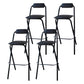 Modern Backrest Folding Counter Stool Iron Balcony Bar Stool with Footrest Black 4 Piece Set Clearhalo 'Bar Furniture' 'Bar Stools' 'bar_stools' 'furn' 'furn_bar_stools' 'furniture_bar_stools' 'Kitchen & Dining Furniture' 'kitchen&dining_furn' 'kitchen' 'kitchen_furn' Furniture' 4183752