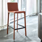 Contemporary Footrest Leather Counter and Bar Stool Square Low Back Bar Stool Clearhalo 'Bar Furniture' 'Bar Stools' 'bar_stools' 'furn' 'furn_bar_stools' 'furniture_bar_stools' 'Kitchen & Dining Furniture' 'kitchen&dining_furn' 'kitchen' 'kitchen_furn' Furniture' 4183759