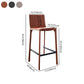 Contemporary Footrest Leather Counter and Bar Stool Square Low Back Bar Stool Clearhalo 'Bar Furniture' 'Bar Stools' 'bar_stools' 'furn' 'furn_bar_stools' 'furniture_bar_stools' 'Kitchen & Dining Furniture' 'kitchen&dining_furn' 'kitchen' 'kitchen_furn' Furniture' 4183770