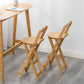 Modern Backrest Folding Counter Stool Wood Restaurant Bar Stool with Footrest Clearhalo 'Bar Furniture' 'Bar Stools' 'bar_stools' 'furn' 'furn_bar_stools' 'furniture_bar_stools' 'Kitchen & Dining Furniture' 'kitchen&dining_furn' 'kitchen' 'kitchen_furn' Furniture' 4183775