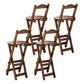 Modern Backrest Folding Counter Stool Wood Restaurant Bar Stool with Footrest Brown 4 Piece Set Counter Stool (24"H) Clearhalo 'Bar Furniture' 'Bar Stools' 'bar_stools' 'furn' 'furn_bar_stools' 'furniture_bar_stools' 'Kitchen & Dining Furniture' 'kitchen&dining_furn' 'kitchen' 'kitchen_furn' Furniture' 4183776