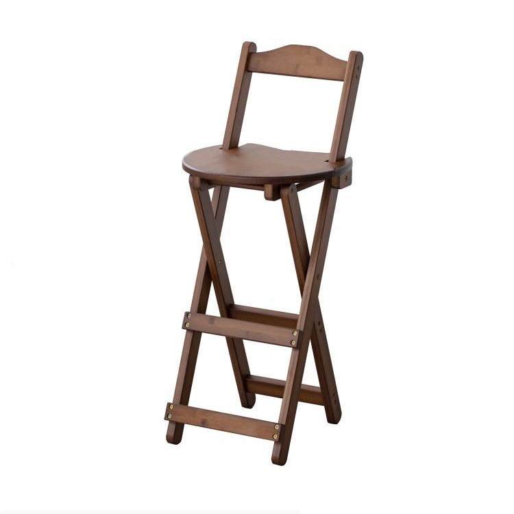 Modern Backrest Folding Counter Stool Wood Restaurant Bar Stool with Footrest Clearhalo 'Bar Furniture' 'Bar Stools' 'bar_stools' 'furn' 'furn_bar_stools' 'furniture_bar_stools' 'Kitchen & Dining Furniture' 'kitchen&dining_furn' 'kitchen' 'kitchen_furn' Furniture' 4183780
