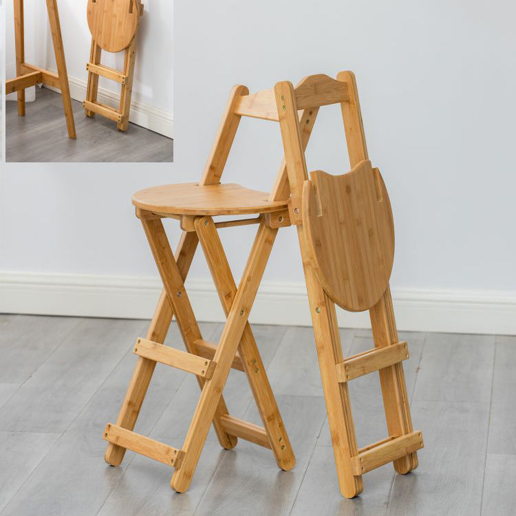 Modern Backrest Folding Counter Stool Wood Restaurant Bar Stool with Footrest Clearhalo 'Bar Furniture' 'Bar Stools' 'bar_stools' 'furn' 'furn_bar_stools' 'furniture_bar_stools' 'Kitchen & Dining Furniture' 'kitchen&dining_furn' 'kitchen' 'kitchen_furn' Furniture' 4183791
