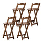 Modern Backrest Folding Counter Stool Wood Restaurant Bar Stool with Footrest Brown 4 Piece Set Short Stool(18"H) Clearhalo 'Bar Furniture' 'Bar Stools' 'bar_stools' 'furn' 'furn_bar_stools' 'furniture_bar_stools' 'Kitchen & Dining Furniture' 'kitchen&dining_furn' 'kitchen' 'kitchen_furn' Furniture' 4183796