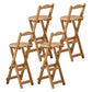 Modern Backrest Folding Counter Stool Wood Restaurant Bar Stool with Footrest Natural 4 Piece Set Counter Stool (24"H) Clearhalo 'Bar Furniture' 'Bar Stools' 'bar_stools' 'furn' 'furn_bar_stools' 'furniture_bar_stools' 'Kitchen & Dining Furniture' 'kitchen&dining_furn' 'kitchen' 'kitchen_furn' Furniture' 4183799
