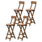 Modern Backrest Folding Counter Stool Wood Restaurant Bar Stool with Footrest Brown 4 Piece Set Counter Stool(27"H) Clearhalo 'Bar Furniture' 'Bar Stools' 'bar_stools' 'furn' 'furn_bar_stools' 'furniture_bar_stools' 'Kitchen & Dining Furniture' 'kitchen&dining_furn' 'kitchen' 'kitchen_furn' Furniture' 4183802
