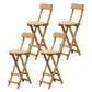 Modern Backrest Folding Counter Stool Wood Restaurant Bar Stool with Footrest Natural 4 Piece Set Counter Stool(27"H) Clearhalo 'Bar Furniture' 'Bar Stools' 'bar_stools' 'furn' 'furn_bar_stools' 'furniture_bar_stools' 'Kitchen & Dining Furniture' 'kitchen&dining_furn' 'kitchen' 'kitchen_furn' Furniture' 4183805