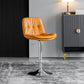 Swivel Iron Counter Height Stools Modern Adjustable Indoor Footrest Bar Stool Silver Orange 1 Piece Clearhalo 'Bar Furniture' 'Bar Stools' 'bar_stools' 'furn' 'furn_bar_stools' 'furniture_bar_stools' 'Kitchen & Dining Furniture' 'kitchen&dining_furn' 'kitchen' 'kitchen_furn' Furniture' 4183811