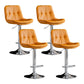 Swivel Iron Counter Height Stools Modern Adjustable Indoor Footrest Bar Stool Silver Orange 4 Piece Set Clearhalo 'Bar Furniture' 'Bar Stools' 'bar_stools' 'furn' 'furn_bar_stools' 'furniture_bar_stools' 'Kitchen & Dining Furniture' 'kitchen&dining_furn' 'kitchen' 'kitchen_furn' Furniture' 4183815
