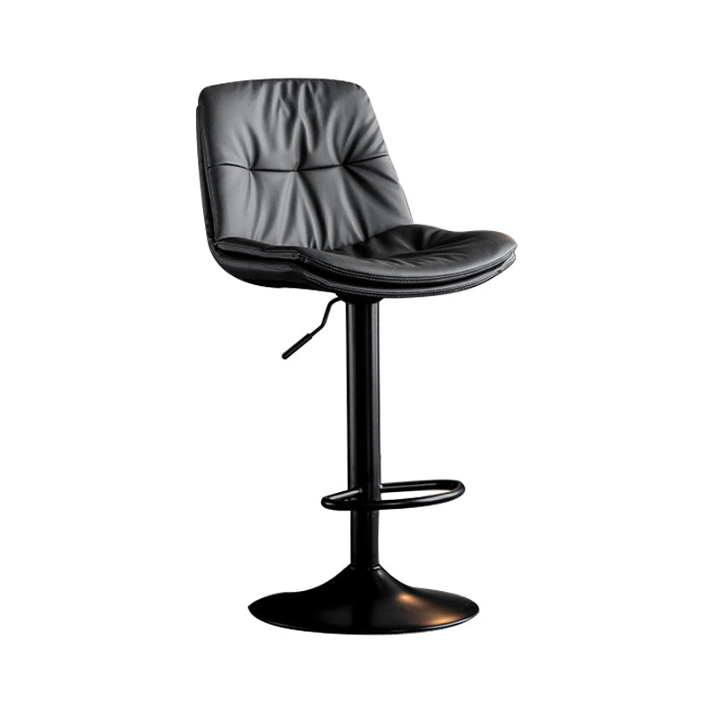 Swivel Iron Counter Height Stools Modern Adjustable Indoor Footrest Bar Stool Clearhalo 'Bar Furniture' 'Bar Stools' 'bar_stools' 'furn' 'furn_bar_stools' 'furniture_bar_stools' 'Kitchen & Dining Furniture' 'kitchen&dining_furn' 'kitchen' 'kitchen_furn' Furniture' 4183818