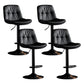 Swivel Iron Counter Height Stools Modern Adjustable Indoor Footrest Bar Stool Black Black 4 Piece Set Clearhalo 'Bar Furniture' 'Bar Stools' 'bar_stools' 'furn' 'furn_bar_stools' 'furniture_bar_stools' 'Kitchen & Dining Furniture' 'kitchen&dining_furn' 'kitchen' 'kitchen_furn' Furniture' 4183820