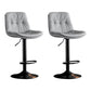Swivel Iron Counter Height Stools Modern Adjustable Indoor Footrest Bar Stool Black Gray 2 Piece Set Clearhalo 'Bar Furniture' 'Bar Stools' 'bar_stools' 'furn' 'furn_bar_stools' 'furniture_bar_stools' 'Kitchen & Dining Furniture' 'kitchen&dining_furn' 'kitchen' 'kitchen_furn' Furniture' 4183830