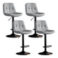 Swivel Iron Counter Height Stools Modern Adjustable Indoor Footrest Bar Stool Black Gray 4 Piece Set Clearhalo 'Bar Furniture' 'Bar Stools' 'bar_stools' 'furn' 'furn_bar_stools' 'furniture_bar_stools' 'Kitchen & Dining Furniture' 'kitchen&dining_furn' 'kitchen' 'kitchen_furn' Furniture' 4183831