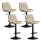 Swivel Iron Counter Height Stools Modern Adjustable Indoor Footrest Bar Stool Black Beige 4 Piece Set Clearhalo 'Bar Furniture' 'Bar Stools' 'bar_stools' 'furn' 'furn_bar_stools' 'furniture_bar_stools' 'Kitchen & Dining Furniture' 'kitchen&dining_furn' 'kitchen' 'kitchen_furn' Furniture' 4183834