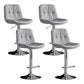 Swivel Iron Counter Height Stools Modern Adjustable Indoor Footrest Bar Stool Silver Gray 4 Piece Set Clearhalo 'Bar Furniture' 'Bar Stools' 'bar_stools' 'furn' 'furn_bar_stools' 'furniture_bar_stools' 'Kitchen & Dining Furniture' 'kitchen&dining_furn' 'kitchen' 'kitchen_furn' Furniture' 4183837