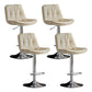 Swivel Iron Counter Height Stools Modern Adjustable Indoor Footrest Bar Stool Silver Beige 4 Piece Set Clearhalo 'Bar Furniture' 'Bar Stools' 'bar_stools' 'furn' 'furn_bar_stools' 'furniture_bar_stools' 'Kitchen & Dining Furniture' 'kitchen&dining_furn' 'kitchen' 'kitchen_furn' Furniture' 4183843