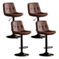Swivel Iron Counter Height Stools Modern Adjustable Indoor Footrest Bar Stool Black Brown 4 Piece Set Clearhalo 'Bar Furniture' 'Bar Stools' 'bar_stools' 'furn' 'furn_bar_stools' 'furniture_bar_stools' 'Kitchen & Dining Furniture' 'kitchen&dining_furn' 'kitchen' 'kitchen_furn' Furniture' 4183846