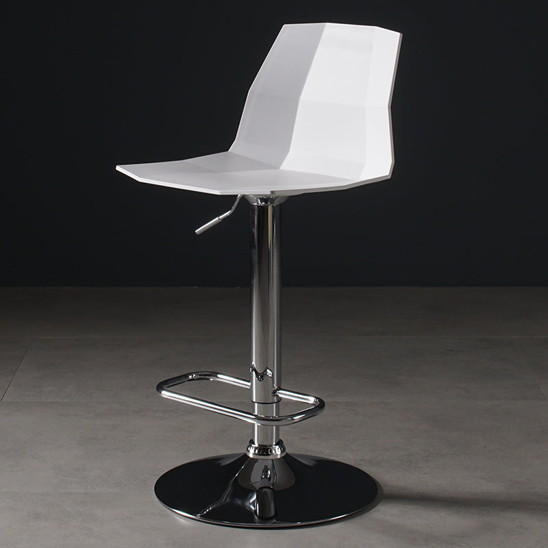 Modern Plastic Counter & Bar Stool Indoor Adjustable Height Footrest Stool White Clearhalo 'Bar Furniture' 'Bar Stools' 'bar_stools' 'furniture_bar_stools' 'Kitchen & Dining Furniture' 'kitchen&dining_furn' 'kitchen' 'kitchen_furn' Furniture' 4183858
