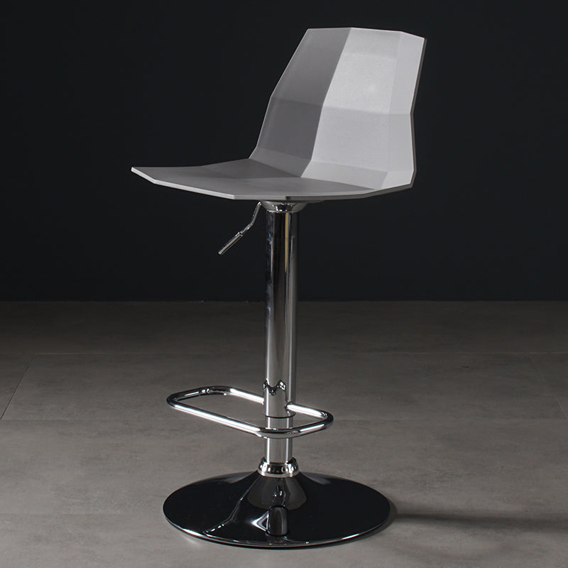 Modern Plastic Counter & Bar Stool Indoor Adjustable Height Footrest Stool Gray Clearhalo 'Bar Furniture' 'Bar Stools' 'bar_stools' 'furniture_bar_stools' 'Kitchen & Dining Furniture' 'kitchen&dining_furn' 'kitchen' 'kitchen_furn' Furniture' 4183859