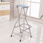 Modern Steel Low Back Counter Stools Round Folding Footrest Bar Stool for Bar Blue Backless 1 Piece Clearhalo 'Bar Furniture' 'Bar Stools' 'bar_stools' 'furn' 'furn_bar_stools' 'furniture_bar_stools' 'Kitchen & Dining Furniture' 'kitchen&dining_furn' 'kitchen' 'kitchen_furn' Furniture' 4183907