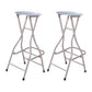 Modern Steel Low Back Counter Stools Round Folding Footrest Bar Stool for Bar Blue Backless 2 Piece Set Clearhalo 'Bar Furniture' 'Bar Stools' 'bar_stools' 'furn' 'furn_bar_stools' 'furniture_bar_stools' 'Kitchen & Dining Furniture' 'kitchen&dining_furn' 'kitchen' 'kitchen_furn' Furniture' 4183911