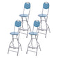 Modern Steel Low Back Counter Stools Round Folding Footrest Bar Stool for Bar Blue With Back 4 Piece Set Clearhalo 'Bar Furniture' 'Bar Stools' 'bar_stools' 'furn' 'furn_bar_stools' 'furniture_bar_stools' 'Kitchen & Dining Furniture' 'kitchen&dining_furn' 'kitchen' 'kitchen_furn' Furniture' 4183916