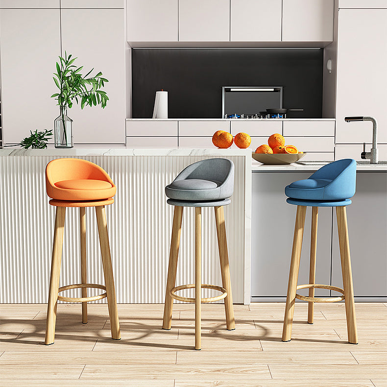 Modern Backrest Armless Counter Stool Steel Cashier Bar Stool with Cushion Clearhalo 'Bar Furniture' 'Bar Stools' 'bar_stools' 'furn' 'furn_bar_stools' 'furniture_bar_stools' 'Kitchen & Dining Furniture' 'kitchen&dining_furn' 'kitchen' 'kitchen_furn' Furniture' 4183922