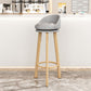 Modern Backrest Armless Counter Stool Steel Cashier Bar Stool with Cushion Grey Clearhalo 'Bar Furniture' 'Bar Stools' 'bar_stools' 'furn' 'furn_bar_stools' 'furniture_bar_stools' 'Kitchen & Dining Furniture' 'kitchen&dining_furn' 'kitchen' 'kitchen_furn' Furniture' 4183931