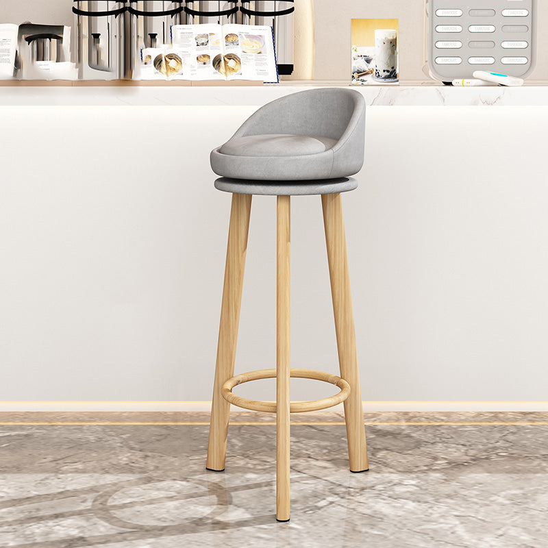 Modern Backrest Armless Counter Stool Steel Cashier Bar Stool with Cushion Grey Clearhalo 'Bar Furniture' 'Bar Stools' 'bar_stools' 'furn' 'furn_bar_stools' 'furniture_bar_stools' 'Kitchen & Dining Furniture' 'kitchen&dining_furn' 'kitchen' 'kitchen_furn' Furniture' 4183931