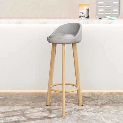 Modern Backrest Armless Counter Stool Steel Cashier Bar Stool with Cushion Light Gray Clearhalo 'Bar Furniture' 'Bar Stools' 'bar_stools' 'furn' 'furn_bar_stools' 'furniture_bar_stools' 'Kitchen & Dining Furniture' 'kitchen&dining_furn' 'kitchen' 'kitchen_furn' Furniture' 4183932