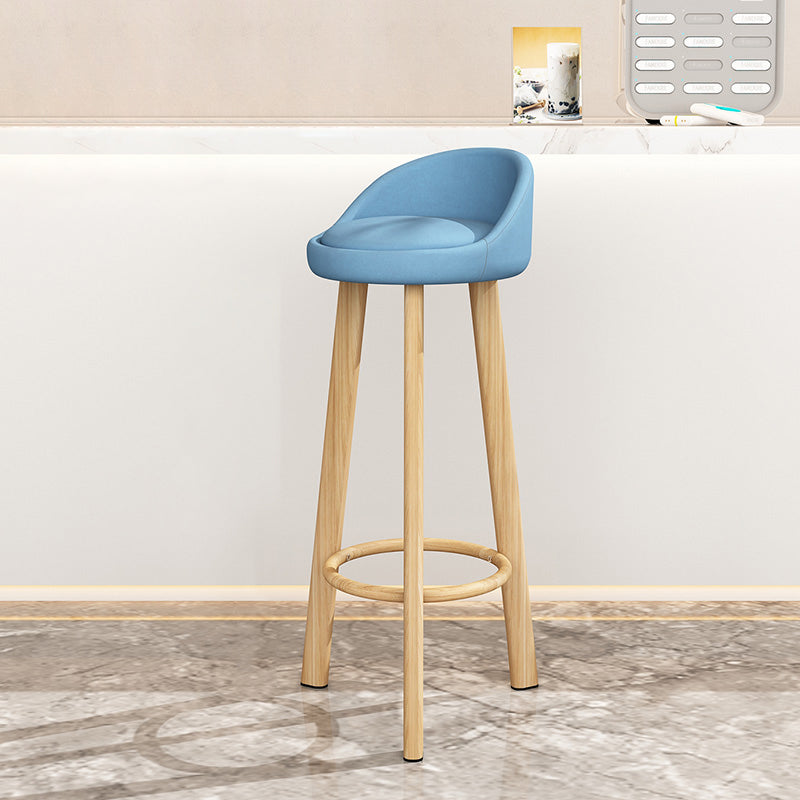 Modern Backrest Armless Counter Stool Steel Cashier Bar Stool with Cushion Sky Blue Clearhalo 'Bar Furniture' 'Bar Stools' 'bar_stools' 'furn' 'furn_bar_stools' 'furniture_bar_stools' 'Kitchen & Dining Furniture' 'kitchen&dining_furn' 'kitchen' 'kitchen_furn' Furniture' 4183934