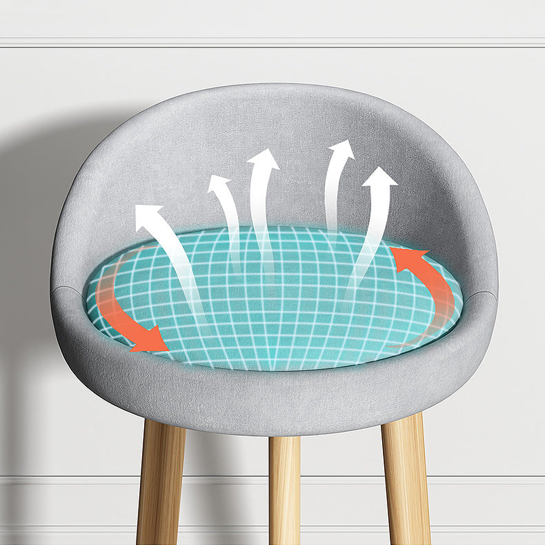Modern Backrest Armless Counter Stool Steel Cashier Bar Stool with Cushion Clearhalo 'Bar Furniture' 'Bar Stools' 'bar_stools' 'furn' 'furn_bar_stools' 'furniture_bar_stools' 'Kitchen & Dining Furniture' 'kitchen&dining_furn' 'kitchen' 'kitchen_furn' Furniture' 4183935